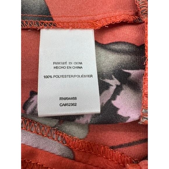 "AVEC LES FILLIES" ORANGE W/BLACK FLORAL SUNDRESS SZ 10 FAIRY BEACH BOHO RUFFLES - Picture 7 of 12